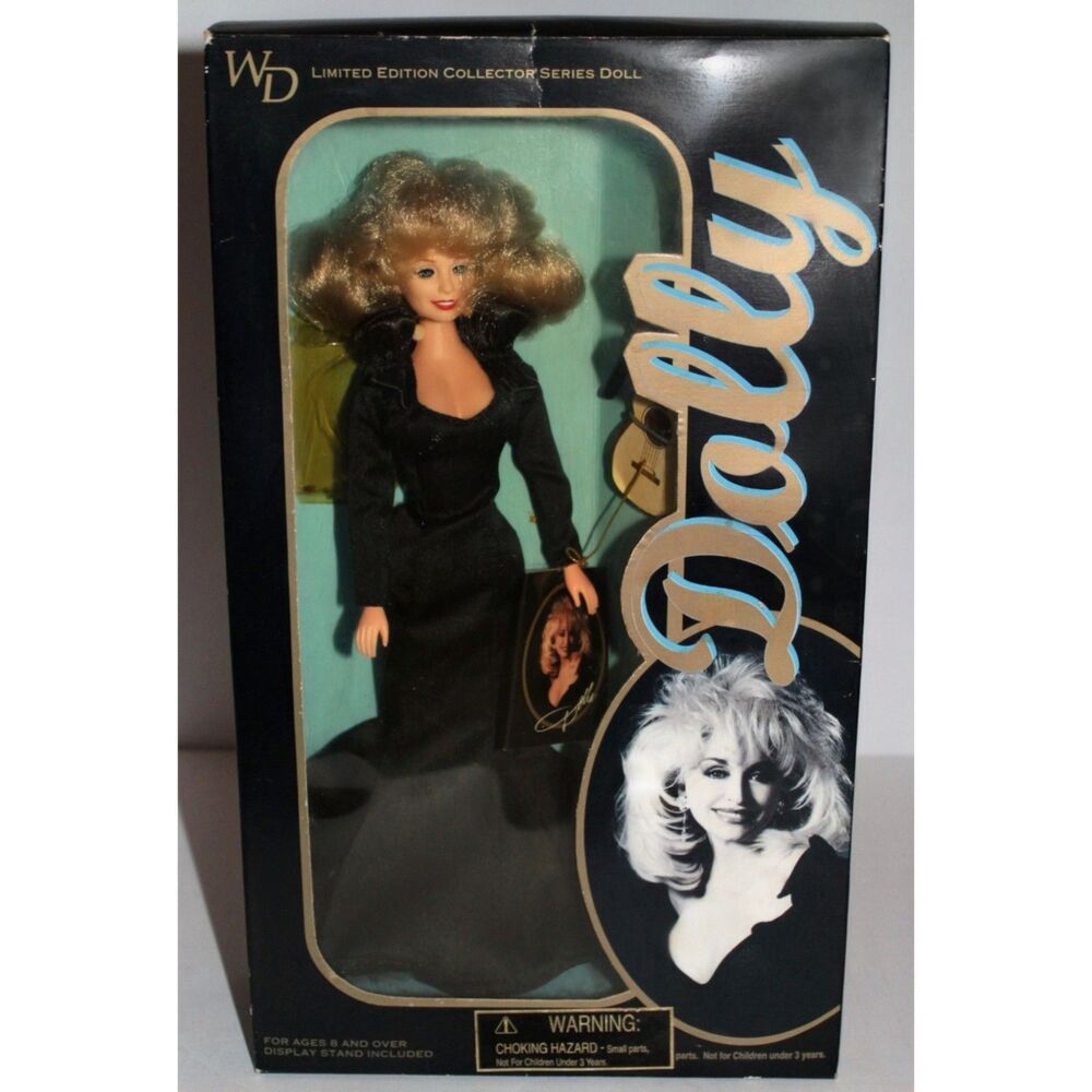 Vintage 1996 Dolly Parton 12" Goldberger Doll WD Ltd Ed. Black Gown #41190 MIB